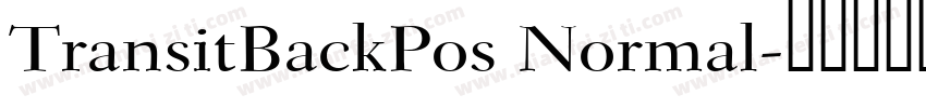 TransitBackPos Normal字体转换